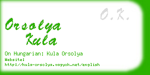 orsolya kula business card